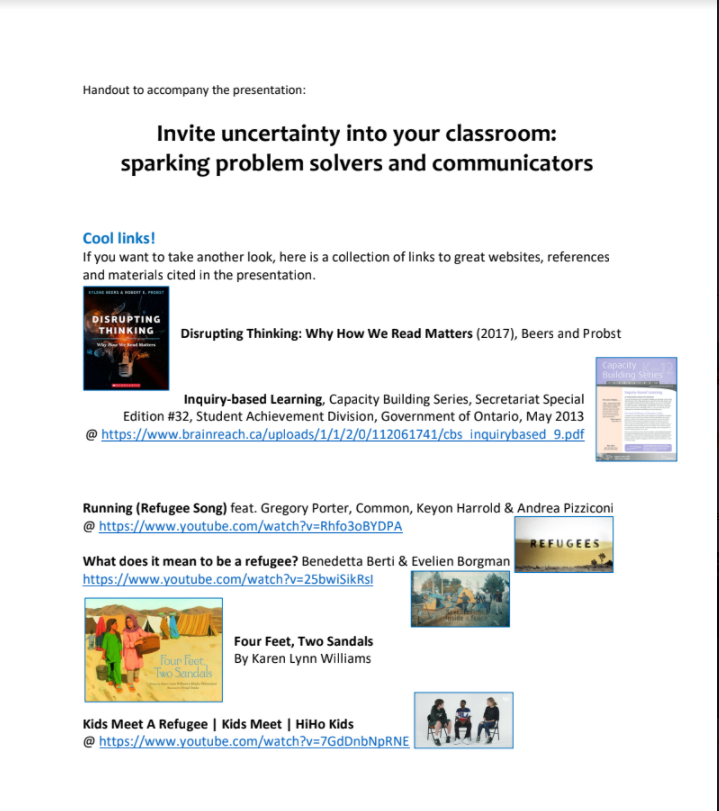 Handout - Uncertainty Links